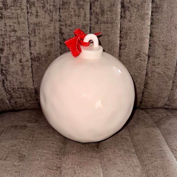 Rae Dunn Large 9.5" MERRY Christmas Ball Ornament Tabletop Decor - Picture 3 of 3